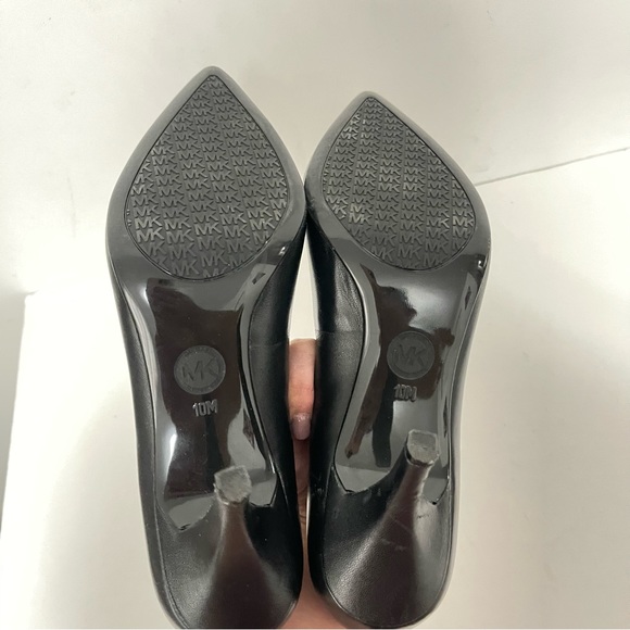 MICHAEL KORS Dorothy Black Leather Pumps Pointed Toe High Heels US Size 10 - Picture 5 of 7